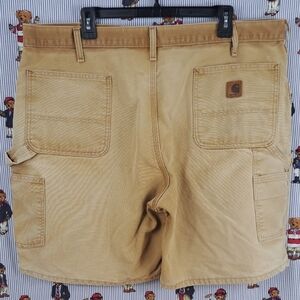 Carhartt B25 BRN duck canvas brown sun faded carpenter work shorts SZ 42